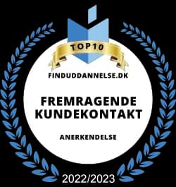 Fremragende anerkendelsespris for kundesupport af FindUddannelse